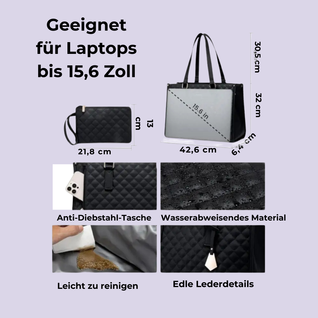 CarryLuxe - Laptop- und Lunchbag für Frauen & Power-Mamas